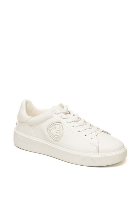 White leather buck sneaker BLAUER | BUCK07PELLE -WHITE
